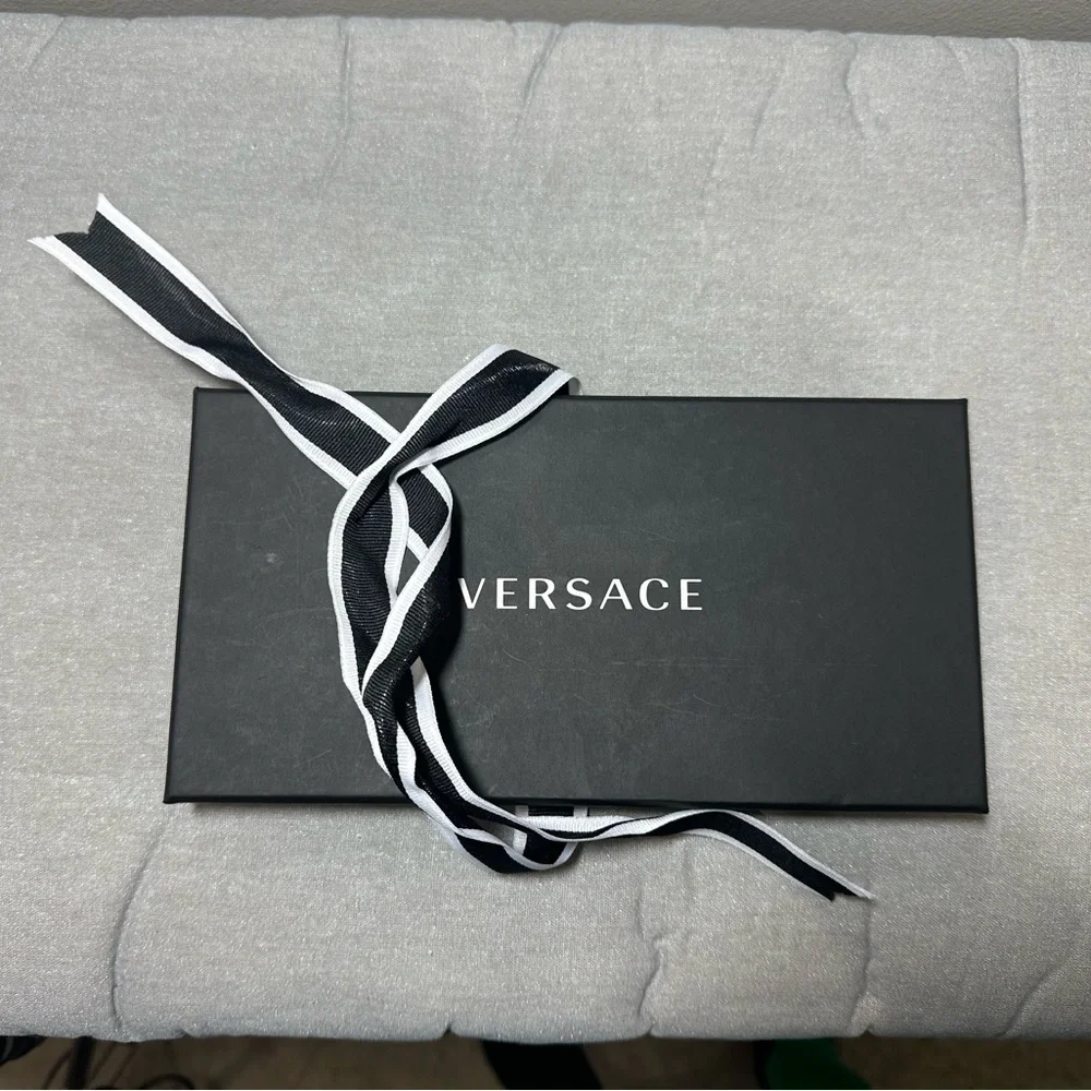 NWT Versace Sequin Logo Fabric Face Mask